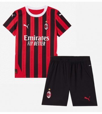 AC Milan Hemmakläder Barn 2024-25 Kortärmad (+ Korta byxor)
